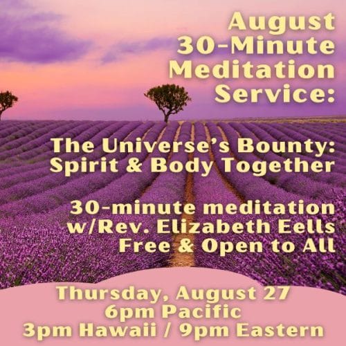 August 2026 Meditation Service - Free