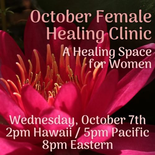 October Female Energy Healing Clinic 2026